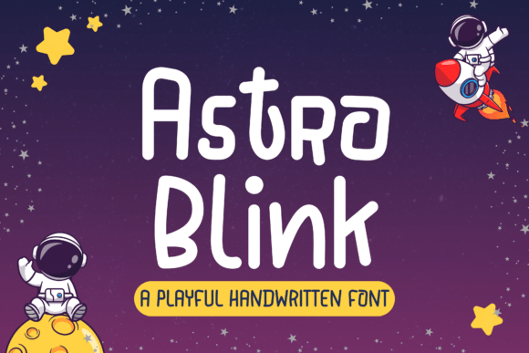 Astroblink: Playful Handwritten Charm for Creative Designs