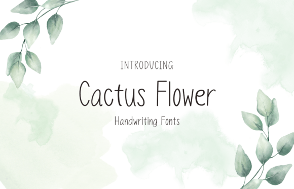 Cactus Flower Font: Sweet Handwritten Design for Your Projects