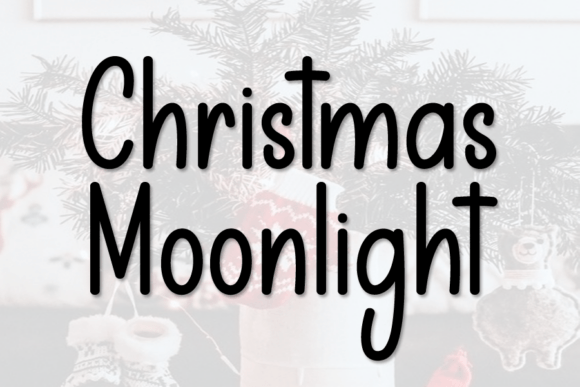 Christmas Moonlight: A Handwritten Script for Elegant Design