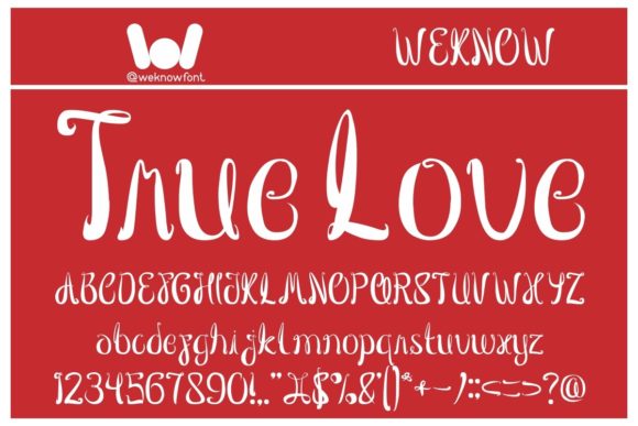 Discover the Elegance of the True Love Script Font