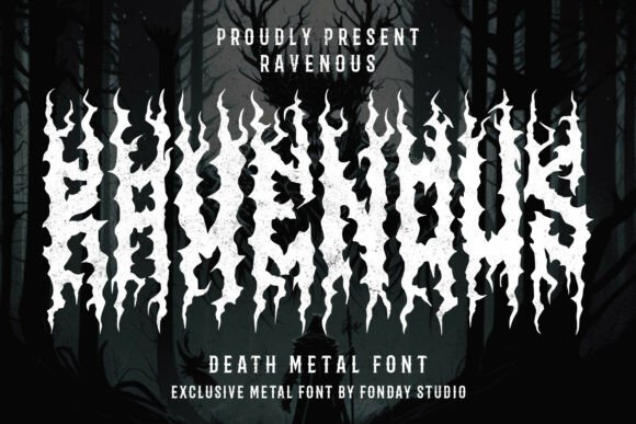 Ravenous: A Savage Death Metal Font for Extreme Designs