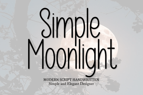 Simple Moonlight: A Free-Spirited Script Font for Creative Projects