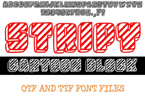 Stripy Cartoon Block: Bold Retro Fun for Your Designs