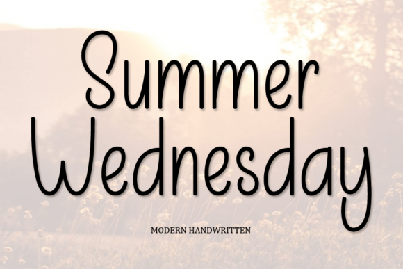 Summer Wednesday: A Handwritten Script for Creative Design