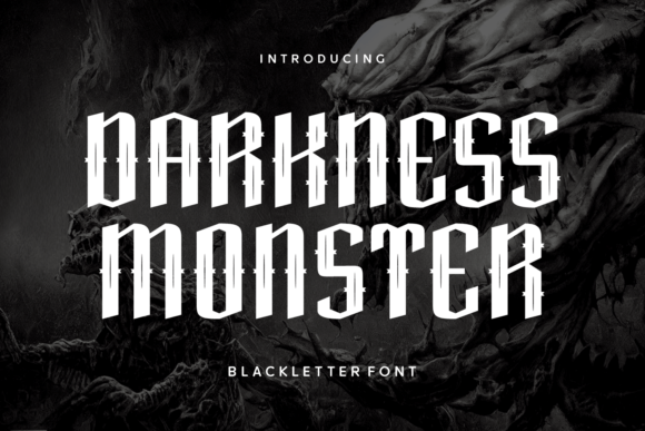 Unleash the Shadow: The Darkness Monster Typeface